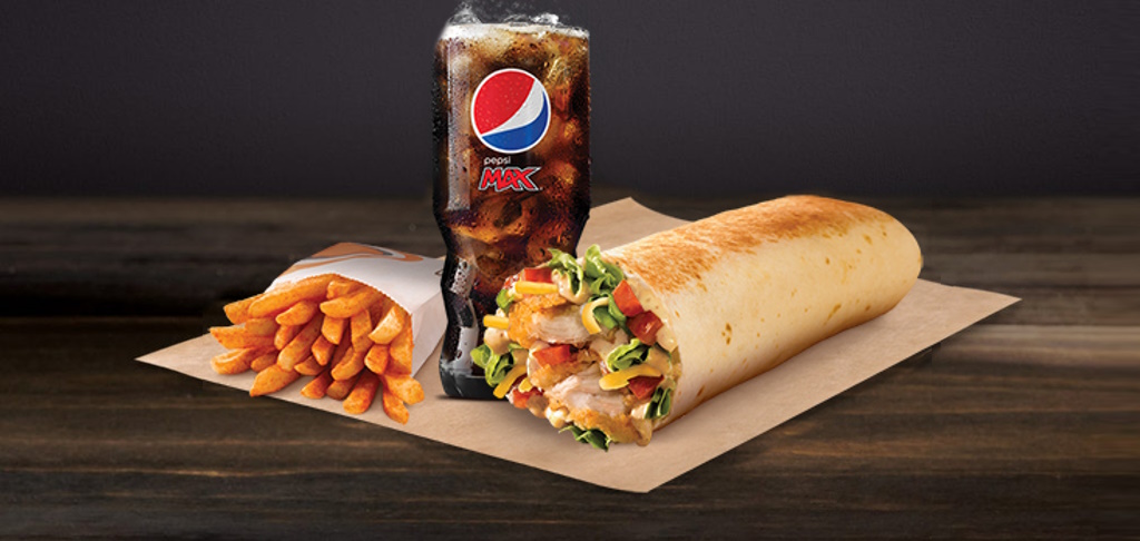 Crispy chicken burrito meal Taco bell uk